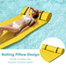 Floating Water Pad – Yellow | Tear-Resistant Floating Mat with Rolling Pillow COSTWAY - Little and Giant Explorers Costway
