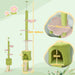Floor-to-Ceiling Cat Tree – Multi-Level Tower | Hammock, Cat House and Flower Perches PAWHUT - Little and Giant Explorers PawHut