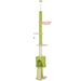 Floor-to-Ceiling Cat Tree – Multi-Level Tower | Hammock, Cat House and Flower Perches PAWHUT - Little and Giant Explorers PawHut