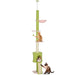 Floor-to-Ceiling Cat Tree – Multi-Level Tower | Hammock, Cat House and Flower Perches PAWHUT - Little and Giant Explorers PawHut