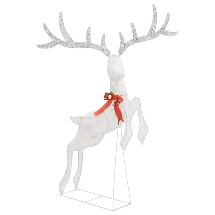 Flying Reindeer Christmas Decoration 120 Cold White LEDs in White - Little and Giant Explorers vidaXL