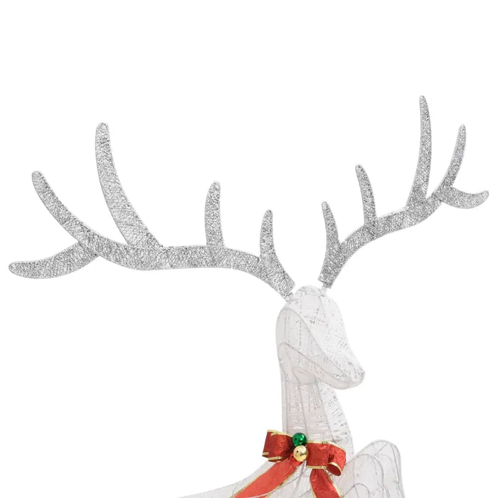 Flying Reindeer Christmas Decoration 120 Cold White LEDs in White - Little and Giant Explorers vidaXL