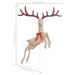 Flying Reindeer Christmas Decoration 120 Warm White LEDs in Gold - Little and Giant Explorers vidaXL