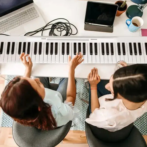 Foldable 88-Key Digital Piano - White | Touch-Sensitive Keys - Bluetooth and MIDI COSTWAY - Little and Giant Explorers Costway