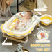 Foldable Baby Bath Tub Set with Bath Cushion in Yellow - Little and Giant Explorers AIYAPLAY