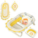 Foldable Baby Bath Tub Set with Bath Cushion in Yellow - Little and Giant Explorers AIYAPLAY