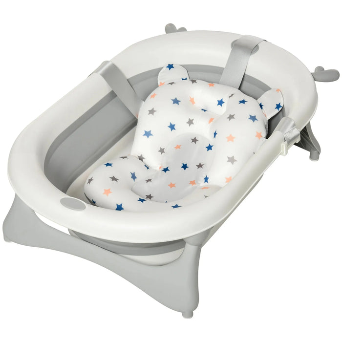 Foldable Baby Bathtub Set with Thermostatic Water Plug - Little and Giant Explorers HOMCOM