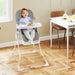 Foldable Baby High Chair – Grey | Adjustable Tray and Footrest - 5-Point Harness COSTWAY - Little and Giant Explorers Costway