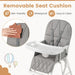 Foldable Baby High Chair – Grey | Adjustable Tray and Footrest - 5-Point Harness COSTWAY - Little and Giant Explorers Costway