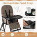 Foldable Baby Highchair – Coffee | Portable Feeding Chair - Adjustable Tray and Footrest COSTWAY - Little and Giant Explorers Costway