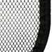 Close-up of black mesh fabric from foldable dog playpen enclosure panel