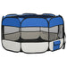 Foldable Dog Playpen with Carrying Bag Blue 125x125x61 cm - Little and Giant Explorers vidaXL