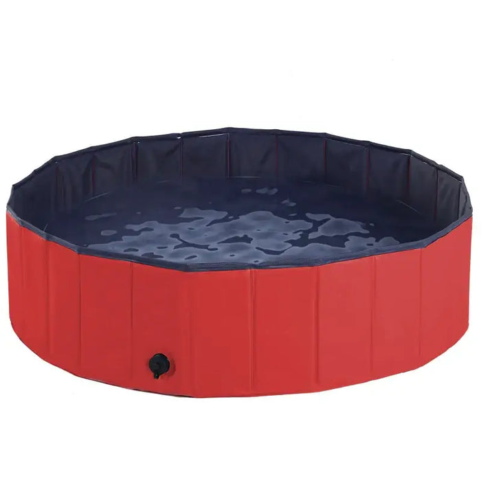 Foldable Dog Pool – 120cm Durable PVC Pet Paddling Pool | Portable with Drain Plug PAWHUT - Little and Giant Explorers PawHut