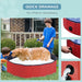 Foldable Dog Pool – 120cm Durable PVC Pet Paddling Pool | Portable with Drain Plug PAWHUT - Little and Giant Explorers PawHut