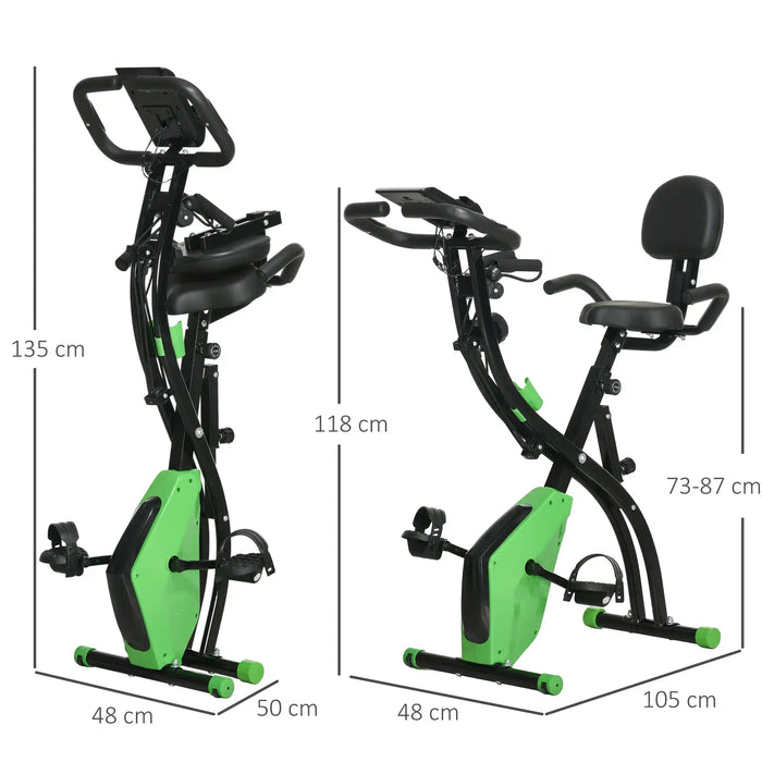 Indoor Exercise Bike | 8-Level Resistance with LCD Monitor and Tension Ropes - Little and Giant Explorers HOMCOM