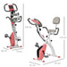 Foldable Exercise Bike with Magnetic Resistance - Pink | LCD Monitor and Tension Ropes HOMCOM - Little and Giant Explorers HOMCOM