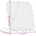 Football Rebounder - Adjustable in Black (84 x 73 x 60-80cm) - Little and Giant Explorers vidaXL