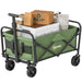 Festival Trolley Cart Green | Versatile Trolley with Telescoping Handle - Little and Giant Explorers Outsunny