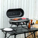 Foldable Gas BBQ Grill Table Top with Thermometer | 2 Burner - Little and Giant Explorers Outsunny