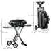 Foldable Gas BBQ Grill Trolley with Thermometer - Little and Giant Explorers Outsunny