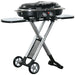 Foldable Gas BBQ Grill Trolley with Thermometer - Little and Giant Explorers Outsunny