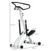 Foldable Hydraulic Stepper Machine - White | 12-Level Resistance - LCD Monitor SPORTNOW - Little and Giant Explorers SPORTNOW