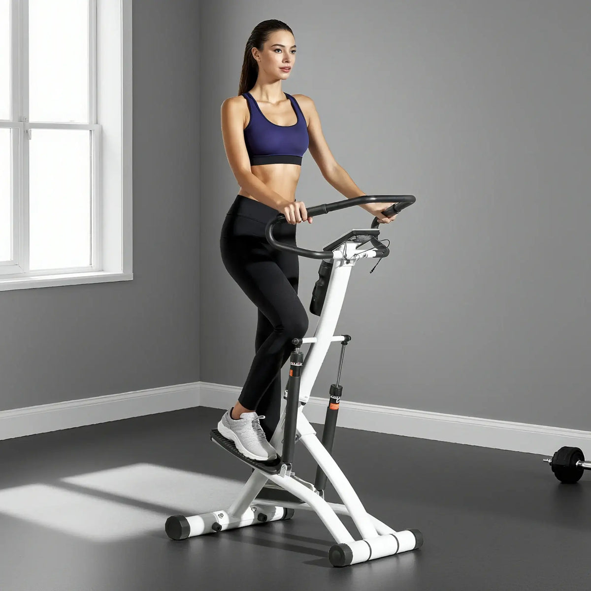 Foldable White Hydraulic Stepper Machine — Little and Giant Explorers