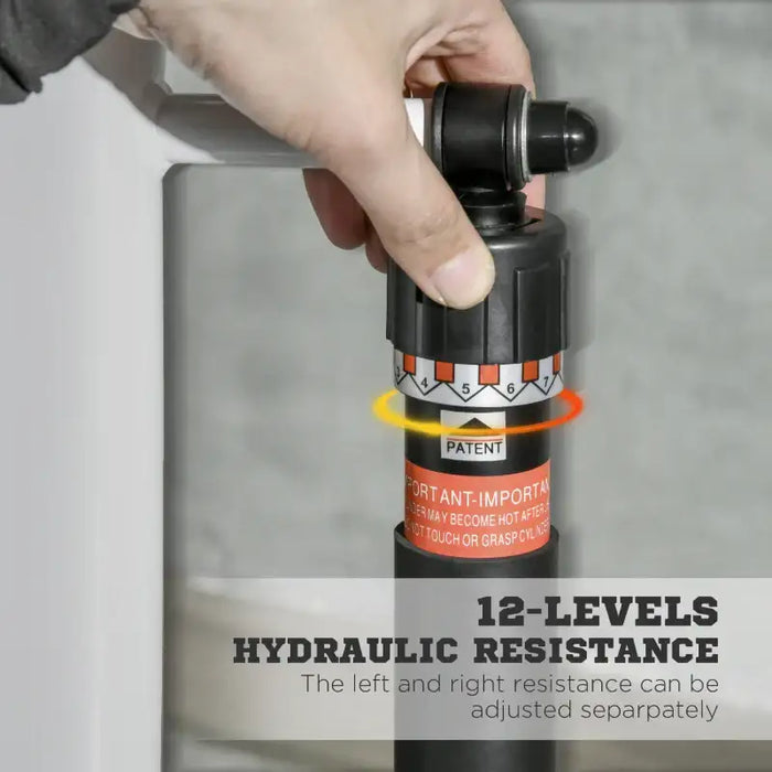 Foldable Hydraulic Stepper Machine - White | 12-Level Resistance - LCD Monitor SPORTNOW - Little and Giant Explorers SPORTNOW