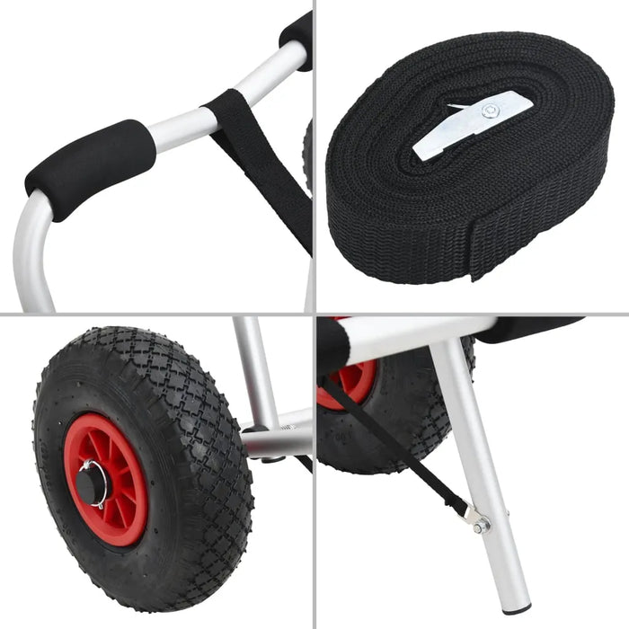 Foldable Kayak Trolley in Aluminium 45 kg - Little and Giant Explorers vidaXL