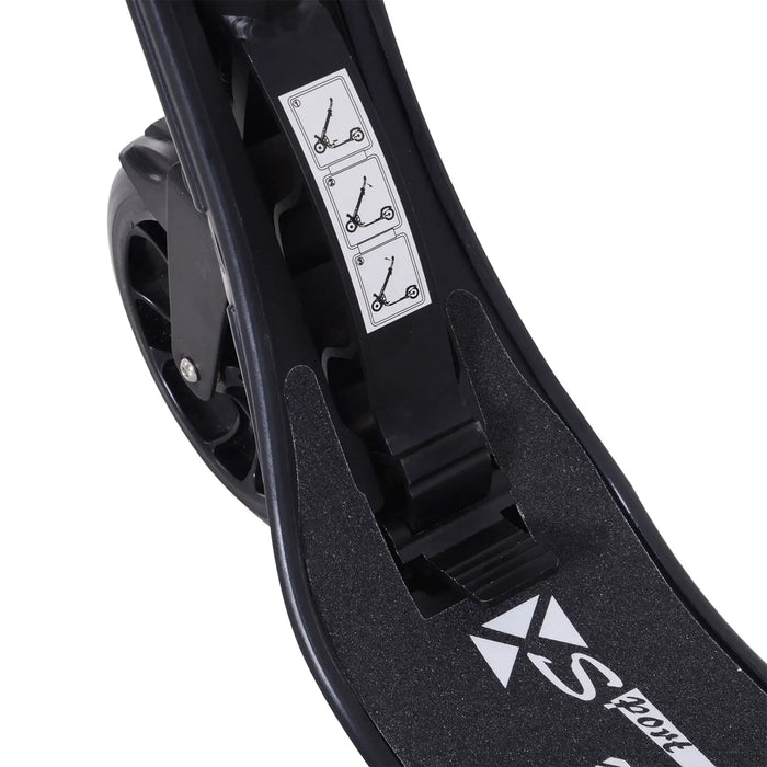 Foldable Kick Scooter | Adult & Teen Commuter Scooter in Black - Little and Giant Explorers HOMCOM