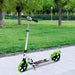 Foldable Kick Scooter – Green | Aluminium Frame - Adjustable Handlebar and Rear Brake HOMCOM - Little and Giant Explorers HOMCOM