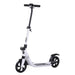 Foldable Kick Scooter | Adult and Teen Commuter Scooter (White Edition) - Little and Giant Explorers HOMCOM