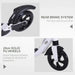 Foldable Kick Scooter | Adult and Teen Commuter Scooter (White Edition) - Little and Giant Explorers HOMCOM