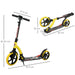 Foldable Kick Scooter – Yellow | Aluminium Adult and Teen Commuter Scooter HOMCOM - Little and Giant Explorers HOMCOM