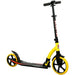 Foldable Kick Scooter – Yellow | Aluminium Adult and Teen Commuter Scooter HOMCOM - Little and Giant Explorers HOMCOM