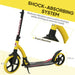 Foldable Kick Scooter – Yellow | Aluminium Adult and Teen Commuter Scooter HOMCOM - Little and Giant Explorers HOMCOM