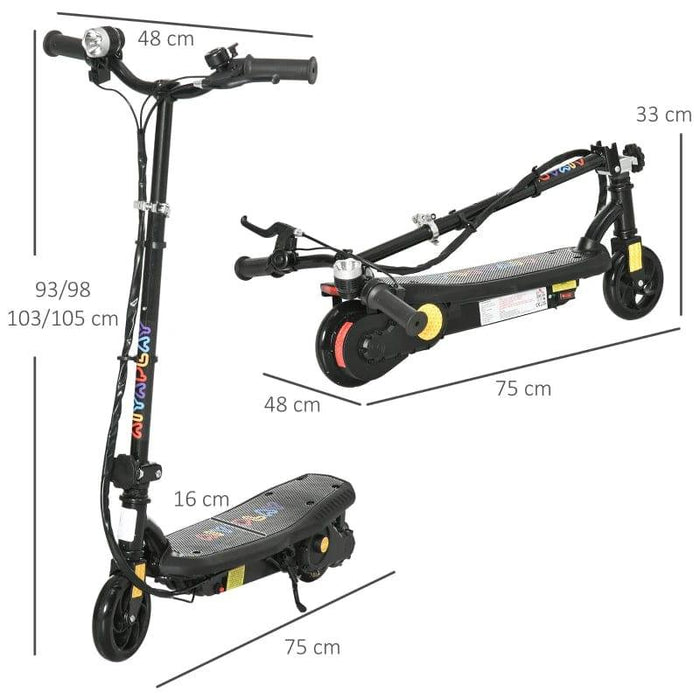 Foldable Electric Scooter, with LED Headlight - Little and Giant Explorers HOMCOM