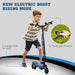 Foldable Kids Electric Scooter with LED Headlight in Blue - Little and Giant Explorers HOMCOM