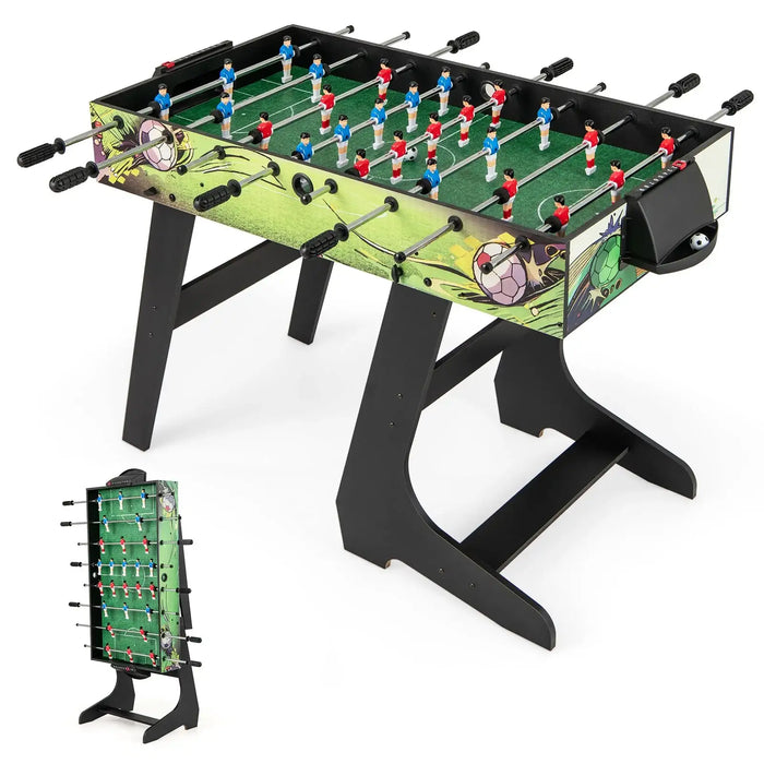 Foldable Kids Foosball Table – Multi-Colour | H-Shaped Base and Anti-Slip Handles COSTWAY - Little and Giant Explorers Costway