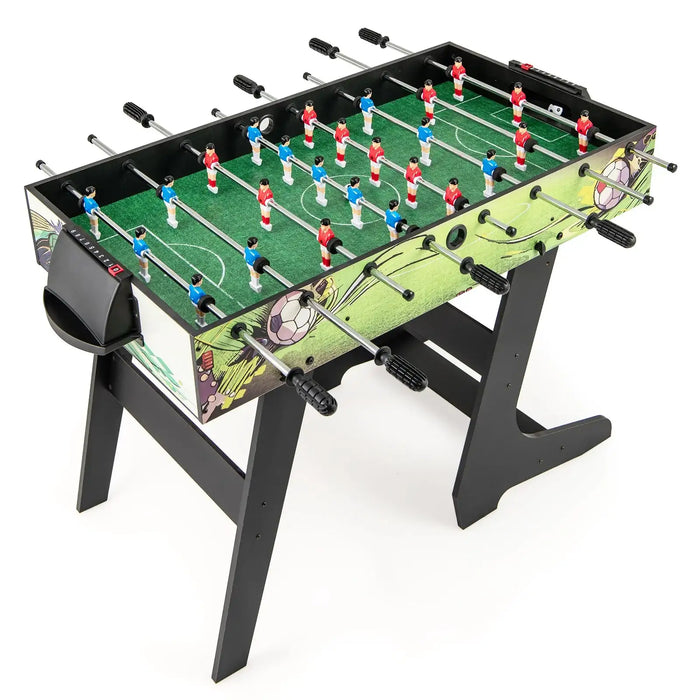 Foldable Kids Foosball Table – Multi-Colour | H-Shaped Base and Anti-Slip Handles COSTWAY - Little and Giant Explorers Costway