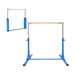 Foldable Kids Gymnastics Bar - Blue Steel Frame | 13-Level Adjustable Height COSTWAY - Little and Giant Explorers Costway