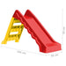 Red and yellow foldable kids slide with ladder, indoor outdoor UV-resistant, 104x46x70cm dimensions