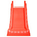 Red plastic foldable kids slide for indoor and outdoor play, front view