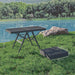 Foldable Metal Mesh Camping Table – Black | Adjustable Height 48–58 cm OUTSUNNY - Little and Giant Explorers Outsunny