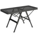 Foldable Metal Mesh Camping Table – Black | Adjustable Height 48–58 cm OUTSUNNY - Little and Giant Explorers Outsunny