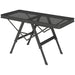 Foldable Metal Mesh Camping Table – Black | Adjustable Height 48–58 cm OUTSUNNY - Little and Giant Explorers Outsunny