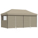 Foldable Party Tent Pop-Up with 4 Sidewalls in Taupe - Little and Giant Explorers vidaXL