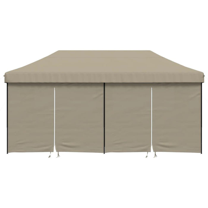 Foldable Party Tent Pop-Up with 4 Sidewalls in Taupe - Little and Giant Explorers vidaXL