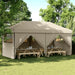 Foldable Party Tent Pop-Up with 4 Sidewalls in Taupe - Little and Giant Explorers vidaXL