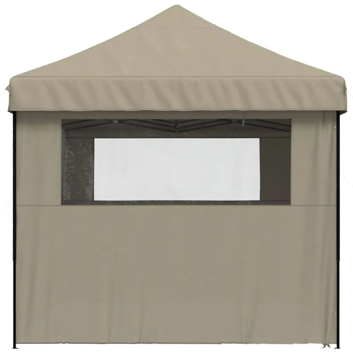 Foldable Party Tent Pop-Up with 4 Sidewalls in Taupe - Little and Giant Explorers vidaXL